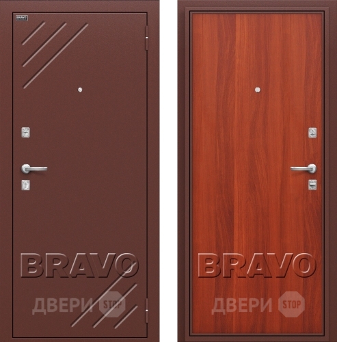 Входная металлическая Дверь Bravo Оптим Стандарт Итальянский Орех в Старой Купавне