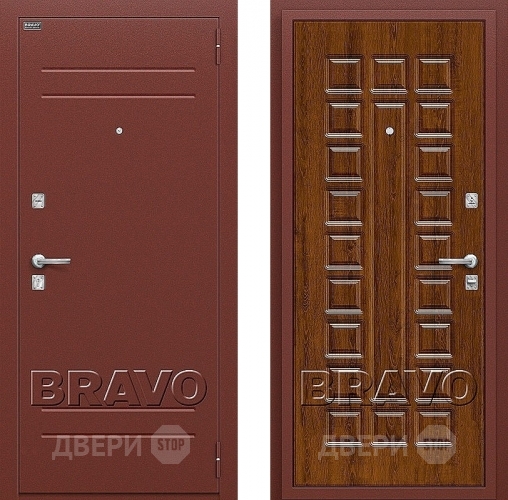 Входная металлическая Дверь Bravo Оптим Нова Французский Дуб в Старой Купавне