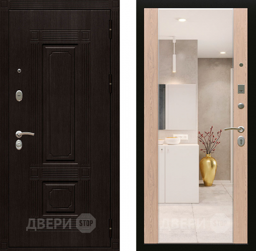 Входная металлическая Дверь Райтвер Мадрид с зеркалом в Старой Купавне