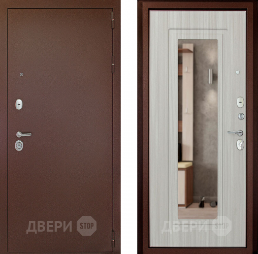 Входная металлическая Дверь (Дверной Континент) Гарант - 1 Зеркало Сандал белый в Старой Купавне