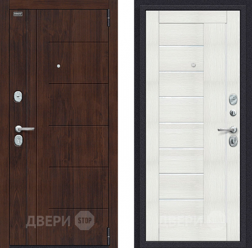 Входная металлическая Дверь Bravo Оптим Модерн Bianco Veralinga в Старой Купавне