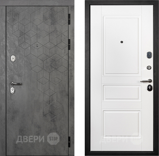 Входная металлическая Райтвер Бетон 1501 Белый матовый  в Старой Купавне