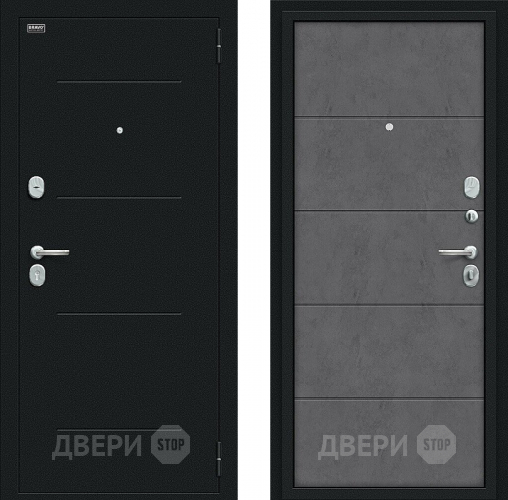 Дверь Bravo Граффити-1 Букле черное/Slate Art в Старой Купавне