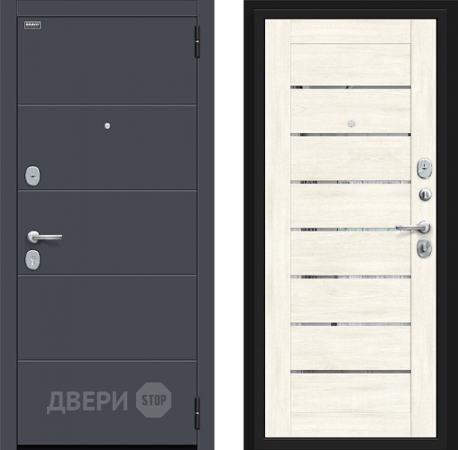 Входная металлическая Дверь Bravo Прайд Kale Graphite Pro/Nordic Oak в Старой Купавне