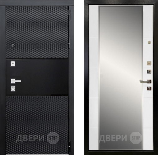 Входная металлическая Дверь Ратибор Прима 3К с зеркалом Белый матовый в Старой Купавне