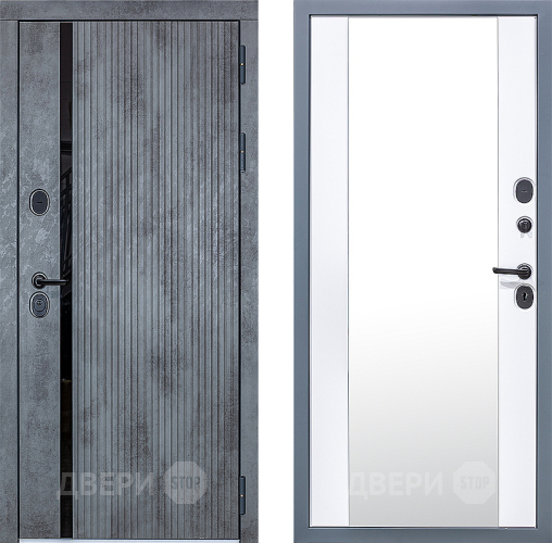 Входная металлическая Дверь Сударь МХ-46 Бетон Зеркало в Старой Купавне