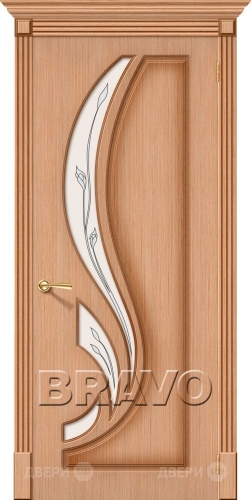 Межкомнатная дверь со стеклом Лилия (Дуб) в Старой Купавне