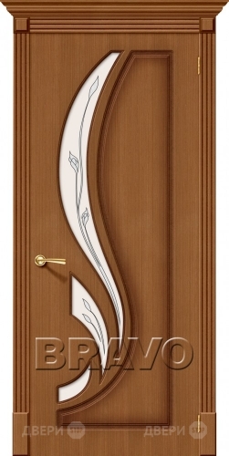 Межкомнатная дверь со стеклом Лилия (Орех) в Старой Купавне