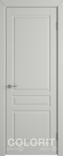 Межкомнатная дверь К2 ПГ светло-серая эмаль в Старой Купавне