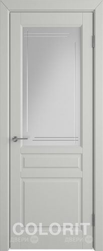 Межкомнатная дверь К2 ПО светло-серая эмаль в Старой Купавне