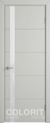 Межкомнатная дверь К4 ПО светло-серая эмаль в Старой Купавне