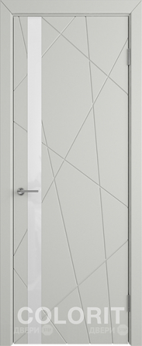 Межкомнатная дверь К5 ПО светло-серая эмаль в Старой Купавне