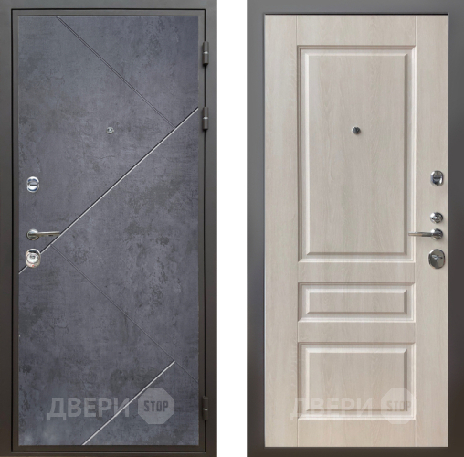 Дверь Шелтер (SHELTER) Комфорт Бетон урбан индиго 3 Дуб филадельфия крем в Старой Купавне