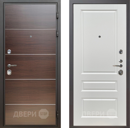 Дверь Шелтер (SHELTER) Комфорт Венге структурный горизонт 1 Белый ясень в Старой Купавне