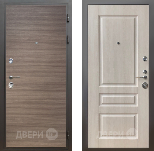 Входная металлическая Дверь Шелтер (SHELTER) Комфорт Дуб тоскано поперечный 3 Дуб филадельфия крем в Старой Купавне