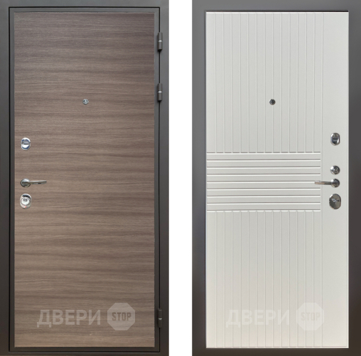 Входная металлическая Дверь Шелтер (SHELTER) Комфорт Дуб тоскано поперечный 10 Силк Сноу в Старой Купавне