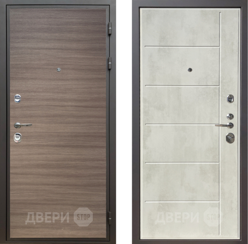 Входная металлическая Дверь Шелтер (SHELTER) Комфорт Дуб тоскано поперечный 11 Бетон крем в Старой Купавне