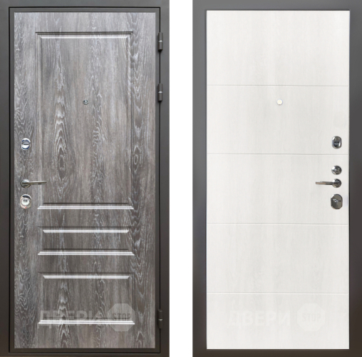 Входная металлическая Дверь Шелтер (SHELTER) Комфорт Дуб шале серебро 7 Дуб филадельфия крем в Старой Купавне