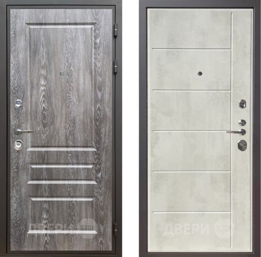 Входная металлическая Дверь Шелтер (SHELTER) Комфорт Дуб шале серебро 11 Бетон крем в Старой Купавне