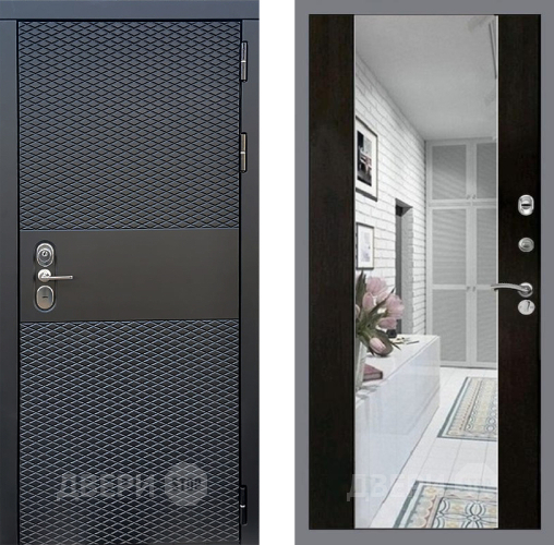 Входная металлическая Дверь Стоп БЛЭК CISA Зеркало СБ-16 Венге в Старой Купавне