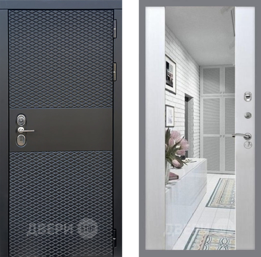 Входная металлическая Дверь Стоп БЛЭК CISA Зеркало СБ-16 Лиственница беж в Старой Купавне