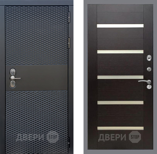 Входная металлическая Дверь Стоп БЛЭК CISA СБ-14 венге поперечный в Старой Купавне