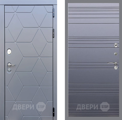 Входная металлическая Дверь Стоп КОСМО Лайн Силк титан в Старой Купавне