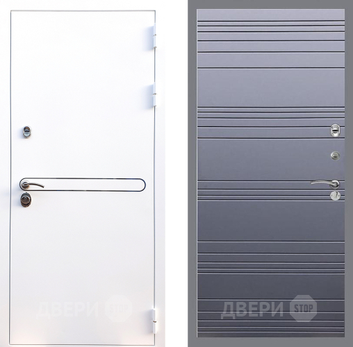 Входная металлическая Дверь Стоп Лайн Вайт Лайн Силк титан в Старой Купавне