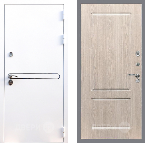 Входная металлическая Дверь Стоп Лайн Вайт ФЛ-117 Беленый дуб в Старой Купавне