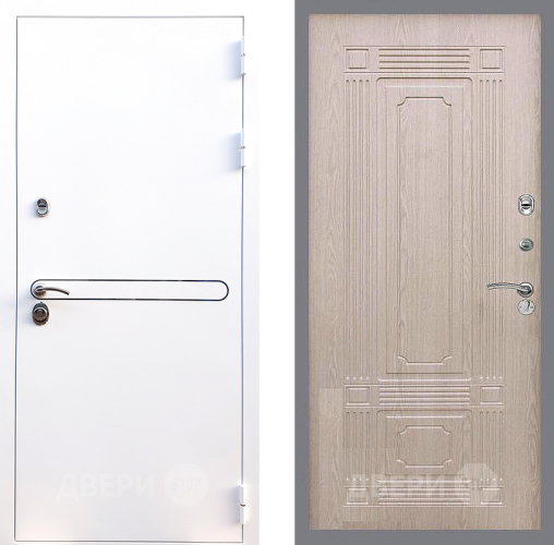 Входная металлическая Дверь Стоп Лайн Вайт ФЛ-2 Беленый дуб в Старой Купавне