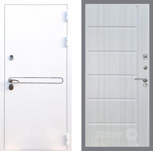 Входная металлическая Дверь Стоп Лайн Вайт ФЛ-102 Сандал белый в Старой Купавне