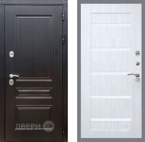 Входная металлическая Дверь Стоп МЕГАПОЛИС СБ-14 Сандал белый в Старой Купавне