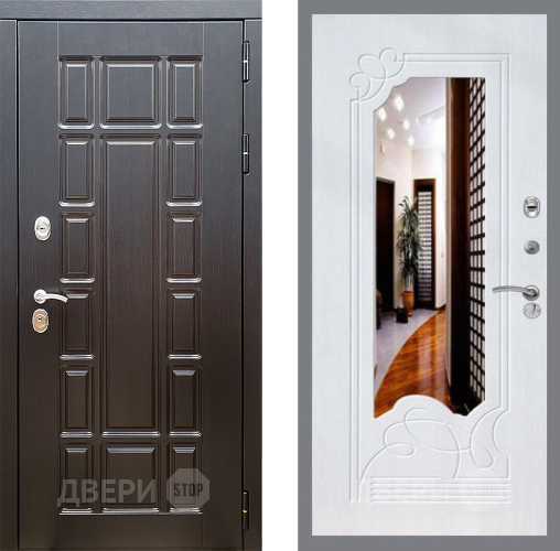 Дверь Стоп НЬЮ ЙОРК ЗкркалоФЛ-147 Ясень белый в Старой Купавне