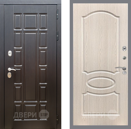 Входная металлическая Дверь Стоп НЬЮ ЙОРК ФЛ-128 Беленый дуб в Старой Купавне