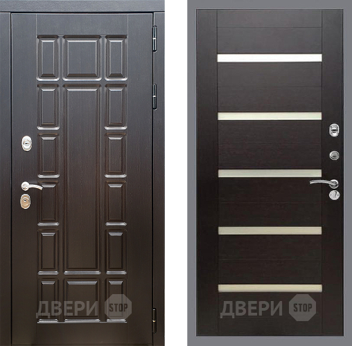 Входная металлическая Дверь Стоп НЬЮ ЙОРК СБ-14 венге поперечный в Старой Купавне