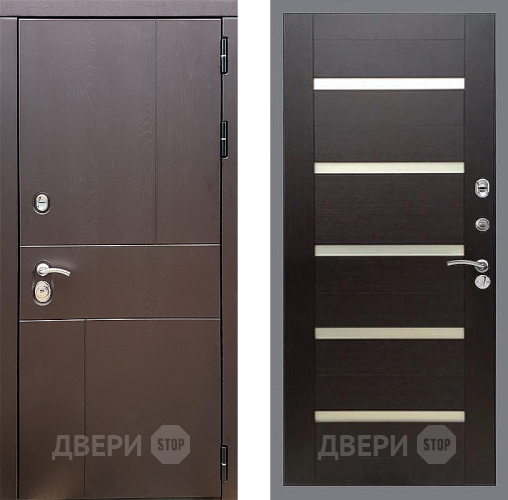 Входная металлическая Дверь Стоп УРБАН СБ-14 венге поперечный в Старой Купавне