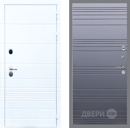 Входная металлическая Дверь Стоп ТРЕНДО Лайн Силк титан в Старой Купавне
