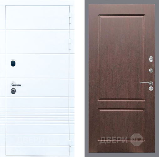 Входная металлическая Дверь Стоп ТРЕНДО ФЛ-117 Орех премиум в Старой Купавне