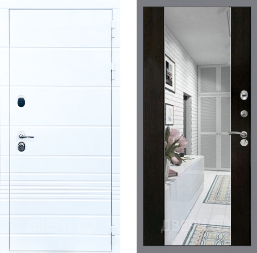 Входная металлическая Дверь Стоп ТРЕНДО Зеркало СБ-16 Венге в Старой Купавне