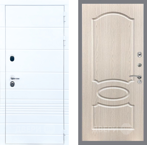 Входная металлическая Дверь Стоп ТРЕНДО ФЛ-128 Беленый дуб в Старой Купавне