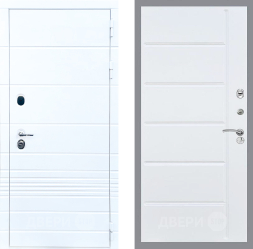 Входная металлическая Дверь Стоп ТРЕНДО ФЛ-102 Белый ясень в Старой Купавне