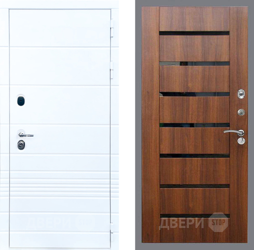 Входная металлическая Дверь Стоп ТРЕНДО СБ-14 Орех бренди в Старой Купавне