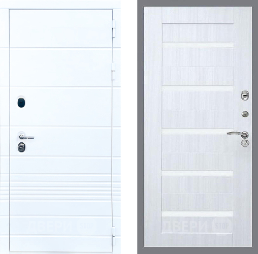 Входная металлическая Дверь Стоп ТРЕНДО СБ-14 Сандал белый в Старой Купавне