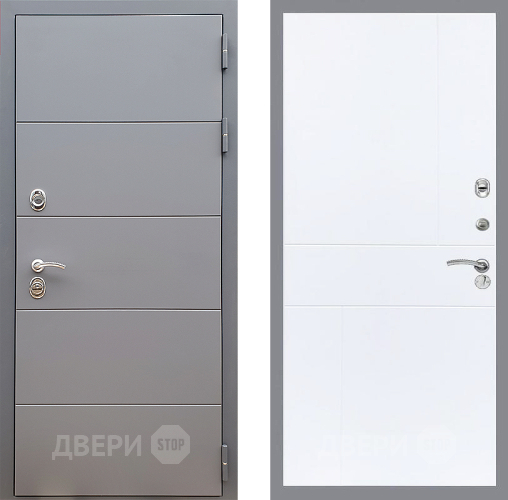 Входная металлическая Дверь Стоп АРТ ГРАФИТ ФЛ-290 Силк Сноу в Старой Купавне