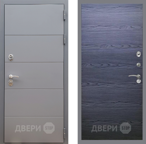 Дверь Стоп АРТ ГРАФИТ Гладкая Дуб тангенальный черный в Старой Купавне