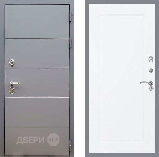 Входная металлическая Дверь Стоп АРТ ГРАФИТ ФЛ-119 Силк Сноу в Старой Купавне