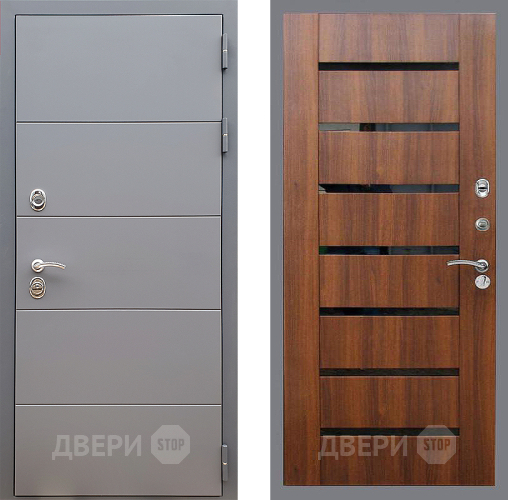 Входная металлическая Дверь Стоп АРТ ГРАФИТ СБ-14 Орех бренди в Старой Купавне