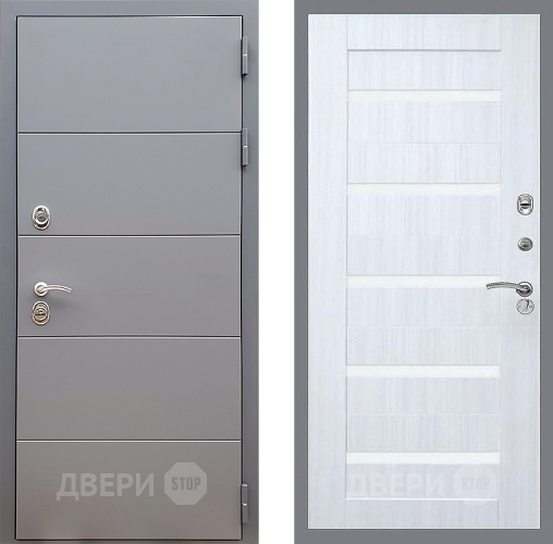 Входная металлическая Дверь Стоп АРТ ГРАФИТ СБ-14 Сандал белый в Старой Купавне