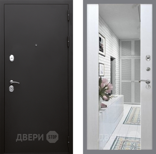 Дверь Стоп КЛАССИК Шагрень Зеркало СБ-16 Лиственница беж в Старой Купавне