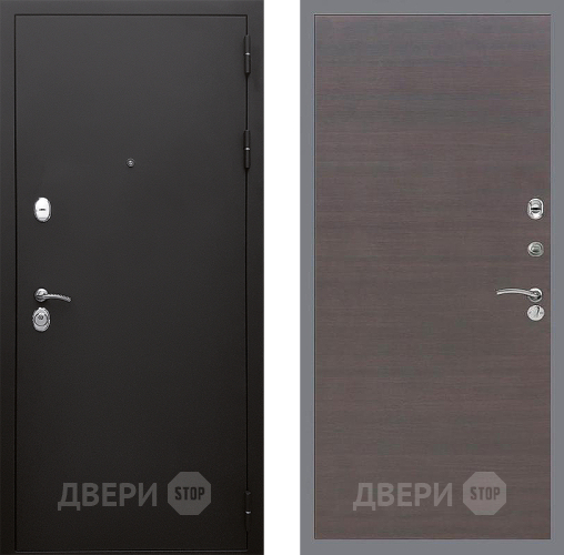 Входная металлическая Дверь Стоп КЛАССИК Шагрень Гладкая венге поперечный в Старой Купавне